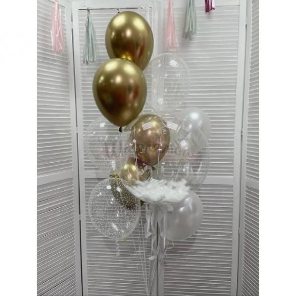 Фонтан из воздушных шаров "Украшение вечера", наполнены гелием