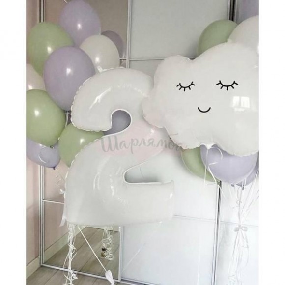 Композиция из шаров "Воздушная нежность облако", наполнены гелием