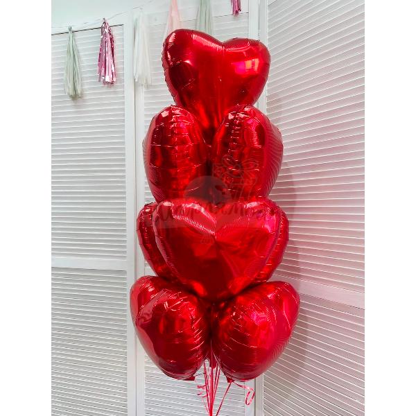 Фольгированные сердца 10 штук