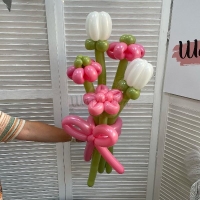 Композиция из шаров "Бэтмен" и воздухом