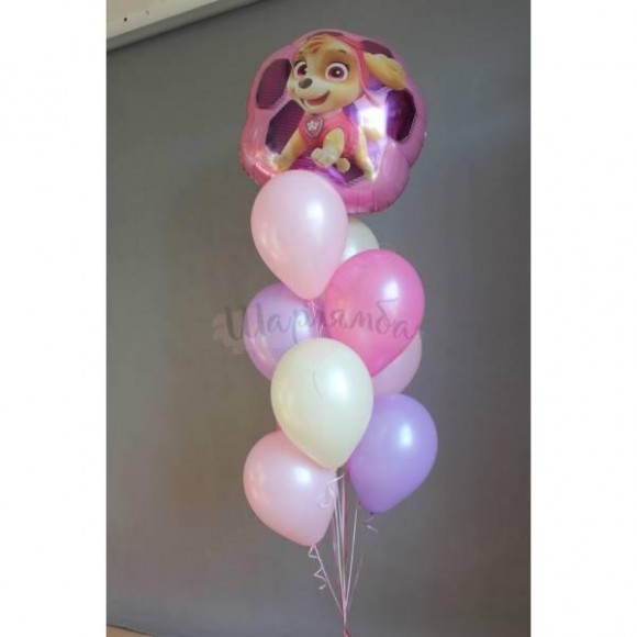 Фонтан из воздушных шаров "Скай", наполнены гелием