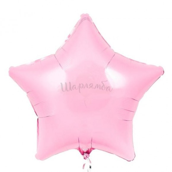 Фольгированный шар Звезда розовый 45см