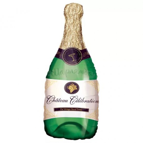 Шар Бутылка шампанского, наполнен гелием