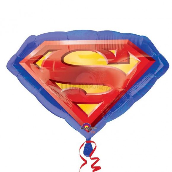 Шар Супермен эмблема, наполнен гелием