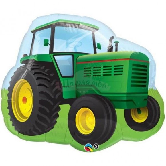 Шар Трактор зелёный