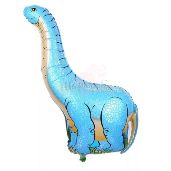 Шар Динозавр голубой, наполнен гелием
