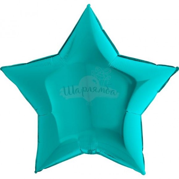 Фольгированный шар звезда тиффани 91см, наполнен гелием