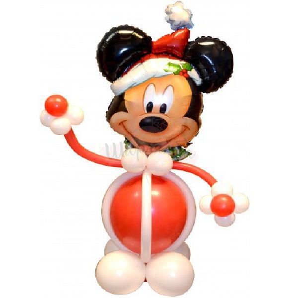Фигура из шаров "Новогодний Микки Маус"