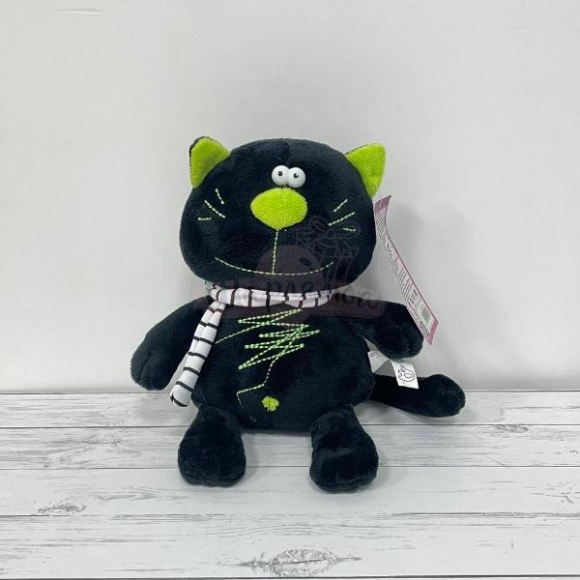 Кот черный 20см