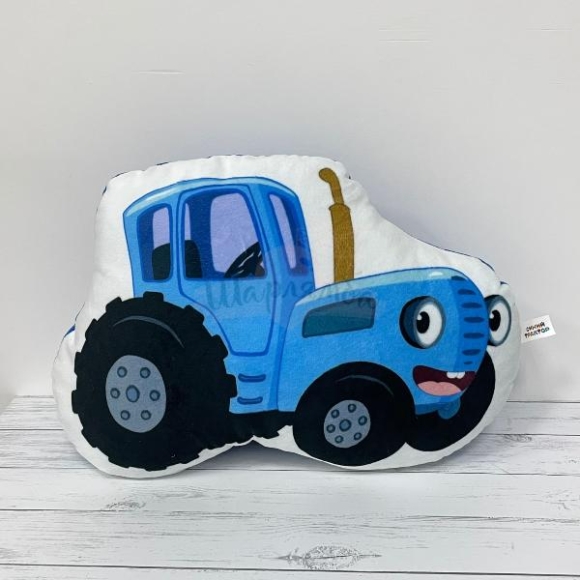 Игрушка подушка "Синий трактор" 35см