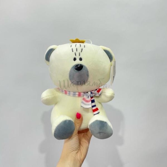 Мишка с короной 25см