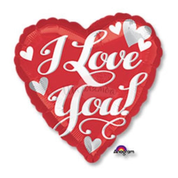 Шар 18" сердце I Love You