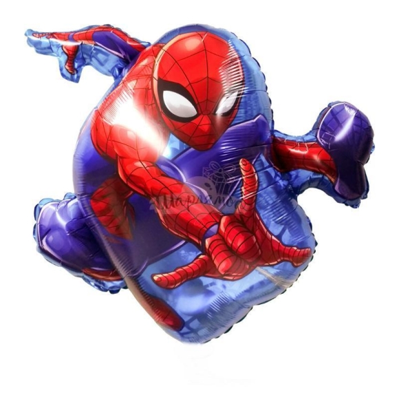 Шар фигура Человек паук в прыжке, наполнен гелием
