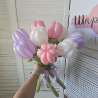 Букет "Нежность" 9 шт тюльпанов