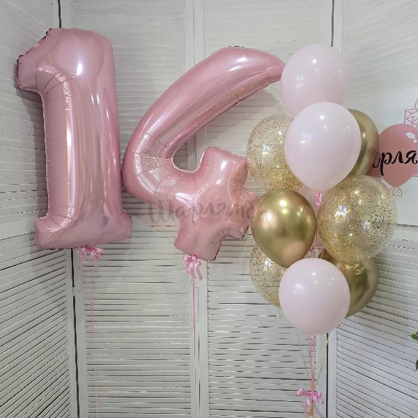 Композиция из шаров " Шик золотой няши"